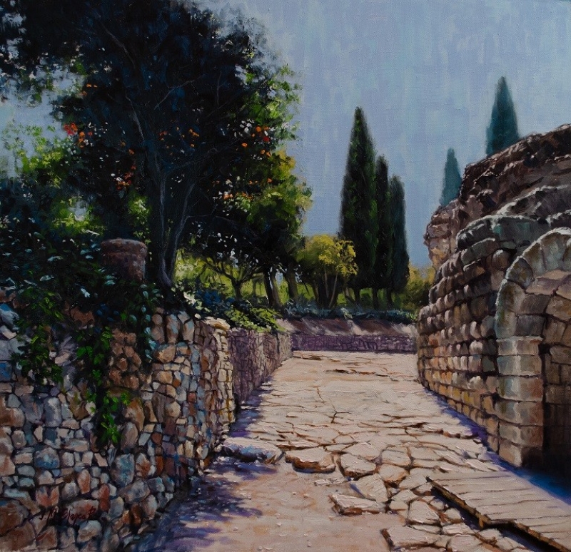 Roman Ruins of Merida by artist Jose Blanco